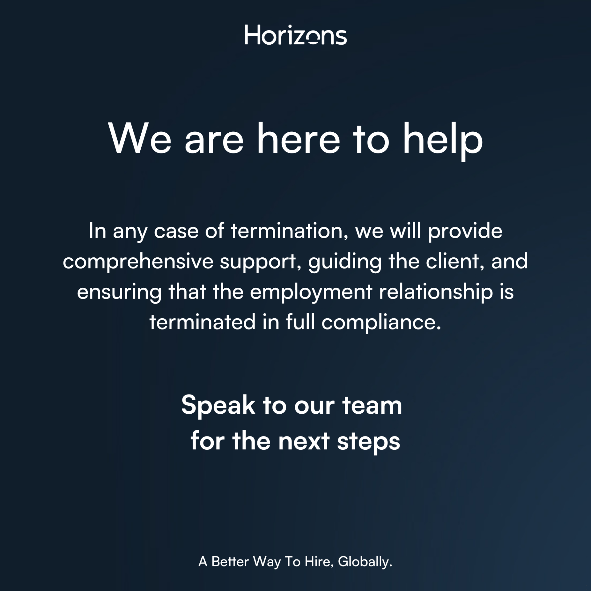 Support from Horizons